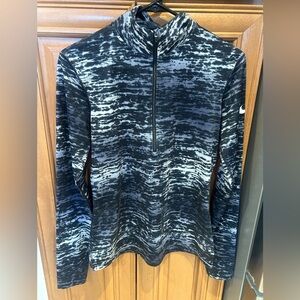 Nike Pro Black White Patterned Jacket & Leggings Set Size M